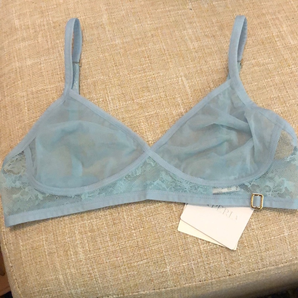 La Perla wireless blue lace bra NWT with lace
